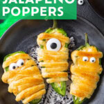 Mummy Jalapeno Poppers short Pinterest image.