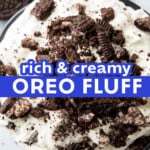 Easy Oreo Fluff Recipe Pinterest image.