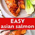 Asian Salmon Recipe Pinterest image.