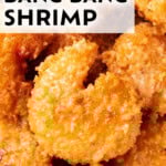 Easy Bang Bang Shrimp short Pinterest image.