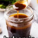 Balsamic Dressing short Pinterest image.