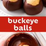 Easy Buckeye Ball Recipe Pinterest image.