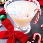 Candy Cane Martini Recipe long Pinterest image.