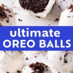 Oreo Truffles 3 Ingredients - Best Oreo Balls long Pinterest image.