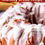 Easy Cinnamon Roll Monkey Bread long Pinterest image.