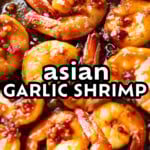 Asian Garlic Shrimp long Pinterest image.