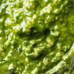 Homemade Basil Pesto Sauce Recipe short Pinterest image.