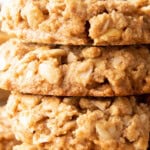 Healthy Peanut Butter Oatmeal Cookies pin image.