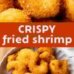 Crispy Fried Shrimp Recipe pinterest image.