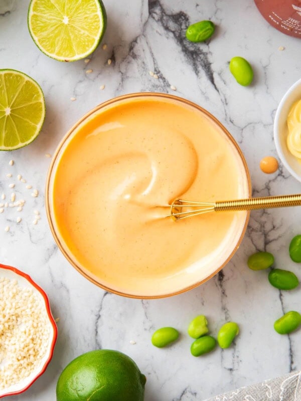The best Spicy Mayo is thick and creamy, made with Japanese mayo for sushi, chicken and more
