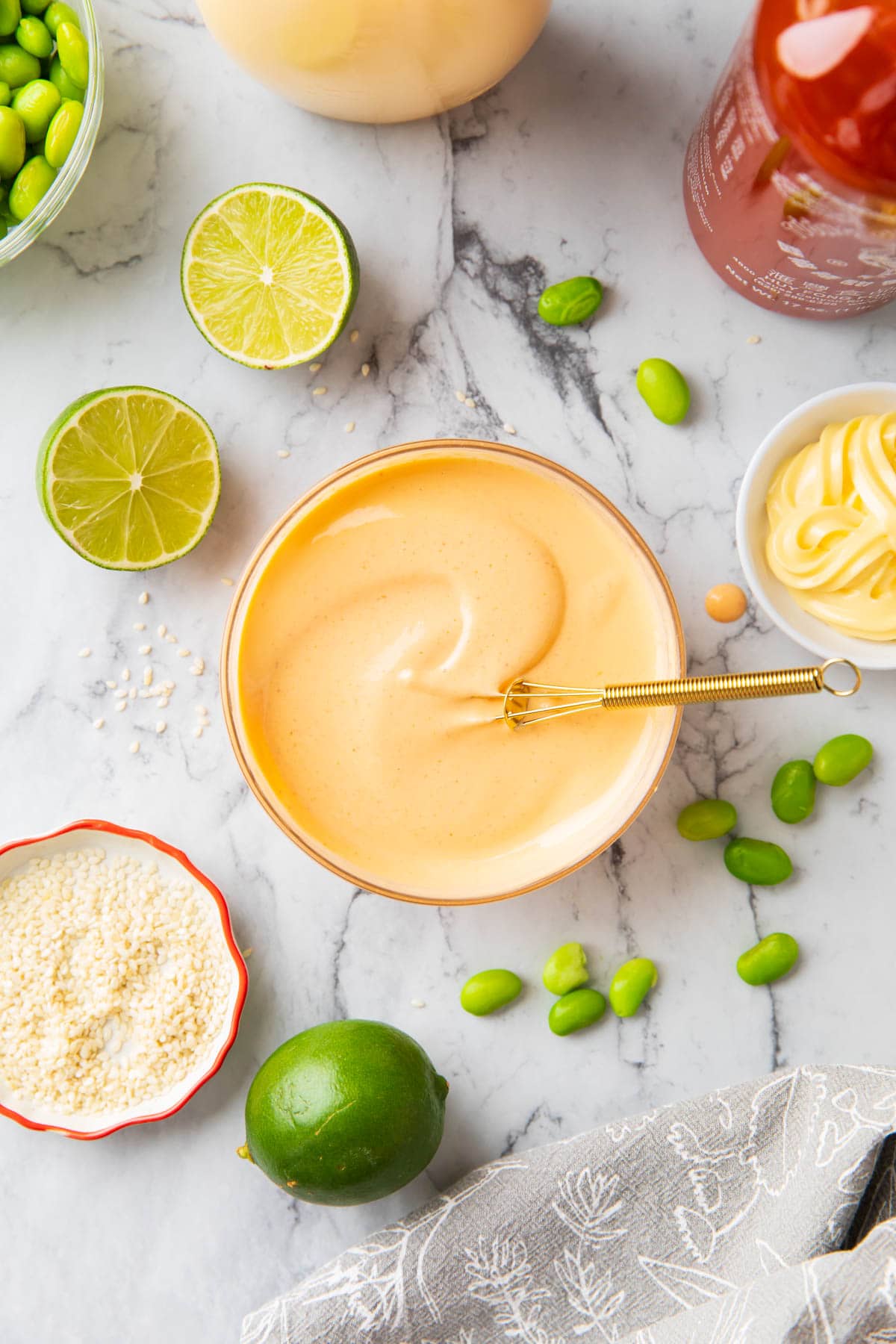 A photo showing How to Make Spicy Mayo Sauce - DIY spicy mayo served in a bowl.