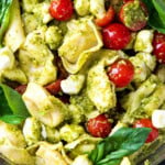 Tortellini Pesto Pasta Salad pinterest image.