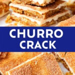 Churro Crack Recipe Pinterest image.