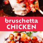 Easy Bruschetta Chicken Pinterest image.