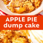 Apple Spice Dump Cake - 4 Ingredients Pinterest image.