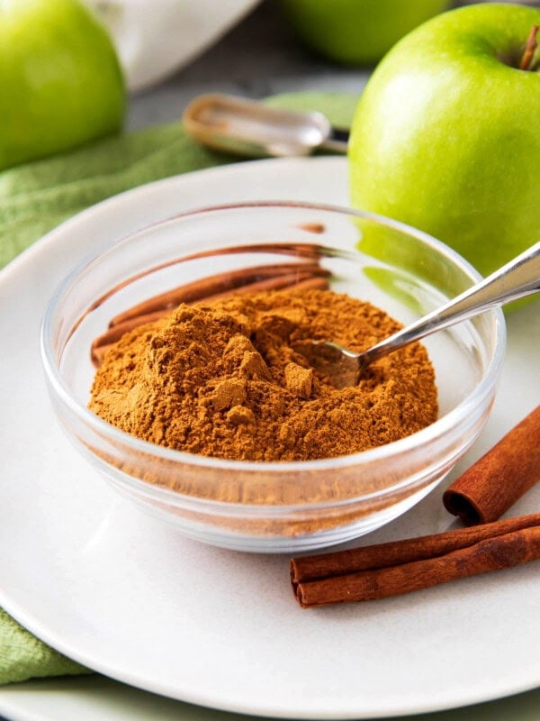 Apple Pie Spice in a bowl with a spoon