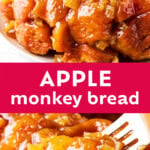Apple Monkey Bread Recipe Pinterest image.