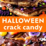 Halloween Crack Candy Recipe Pinterest image.
