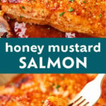 Honey Mustard Salmon (Baked) Pinterest image.