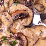 Creamy Mushroom Sauce for Pasta, Chicken & More Recipe Pinterest image.
